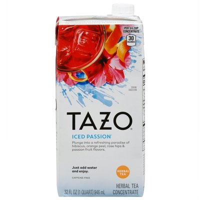 Tazo Herbal Tea Concentrate Caffeine Free Iced Passion 6/32 OZ [UNFI #3006491] [ebt]
