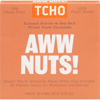 Tcho Chocolate Dark Chocolate Aww Nuts Og2 10/2.1 oz [UNFI-CARLISLE #3196979 ] [ebt]