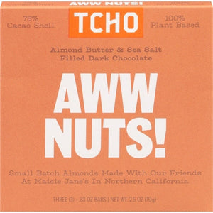 Tcho Chocolate Dark Chocolate Aww Nuts Og2 10/2.1 oz [UNFI-CARLISLE #3196979 ] [ebt]