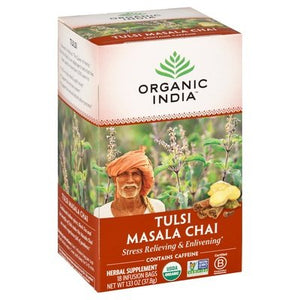 Organic India Herbal Supplement Tulsi Masala Chai Infusion Bags 6/18 Ct [UNFI #0125369] [ebt]
