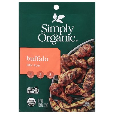 Simply Organic Dry Rub Buffalo 12/.95 OZ [UNFI #2947224] [ebt]