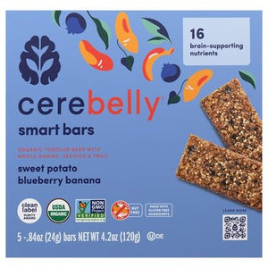 Cerebelly Smart Bars Sweet Potato Blueberry Banana 6/4.2 OZ [UNFI #2645166] [ebt]