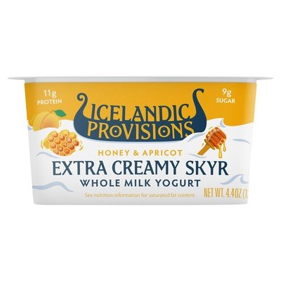 Icelandic Provisions Extra Creamy Skyr Honey & Apricot 12/4.4 OZ [UNFI #2953743] [ebt]