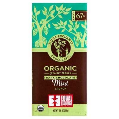 Equal Exchange Dark Chocolate Organic Mint Crunch 12/2.8 OZ [UNFI #1814672] [ebt] T