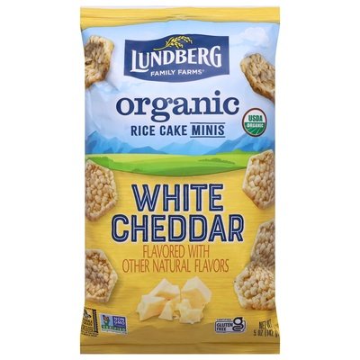 Lundberg Family Farms Rice Cake Organic White Cheddar Minis 6/5 OZ [UNFI #2539385] [ebt]