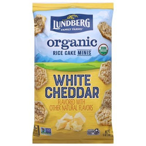 Lundberg Family Farms Rice Cake Organic White Cheddar Minis 6/5 OZ [UNFI #2539385] [ebt]