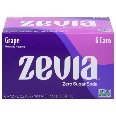 Zevia Soda Zero Sugar Grape 4/6/12 OZ [UNFI #2980522] [ebt] T