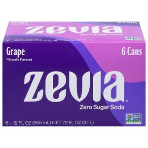 Zevia Soda Zero Sugar Grape 4/6/12 OZ [UNFI #2980522] [ebt] T