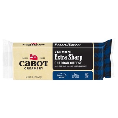 Cabot Creamery Cheese Vermont Extra Sharp Cheddar 12/8 OZ [UNFI #0709113] [ebt]