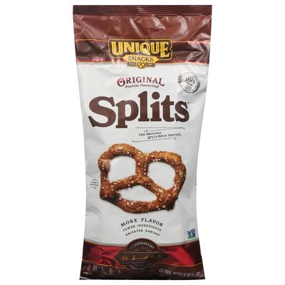 Unique Pretzels Pretzels Original Splits 12/11 OZ [UNFI #492348] [ebt]