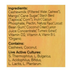 Forager Project Cashewmilk Yogurt Dairy Free Organic Mango Kids 8/3.2 OZ [UNFI #2840247] [ebt]
