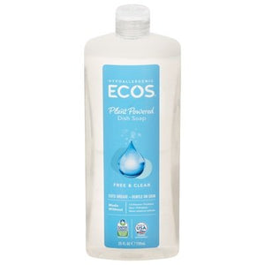 Ecos Dish Soap Free & Clear Plant Powered 6/25 OZ [UNFI #1016245] T