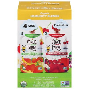 Once Upon A Farm Immunity Blends Organic 4 Pack 6/4/3.2 Z [UNFI #2979250] [ebt]