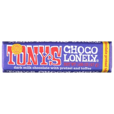 Tonys Chocolonely Dark Milk Chocolate with Pretzel and Toffee 20/1.66 Z [UNFI #3007093] [ebt] T