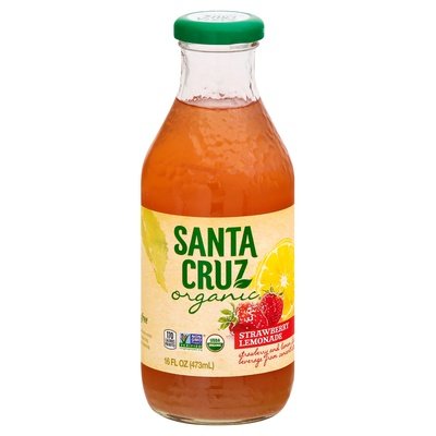 Santa Cruz Organic Lemonade Strawberry 8/16 OZ [UNFI #2552719] [ebt]