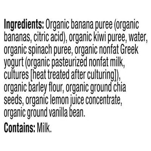 Plum Organics Mighty MorningÂ® Banana Kiwi Spinach Greek Yogurt & Barley 4oz Pouch 12/4 OZ [UNFI #1252683] [ebt]