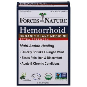 Forces Of Nature Hemorrhoid Organic Plant Medicine Extra Strength 5 ML [UNFI #1957489] T