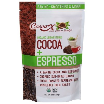 Cocoax Cocoa + Espresso Organic Unsweetened 6/8 OZ [UNFI #2843969] [ebt]