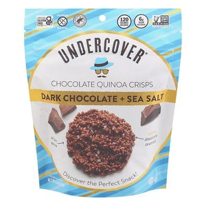 Undercover Chocolate Quinoa Crisps Dark Chocolate + Sea Salt 12/2 OZ [UNFI #2218667] [ebt] T