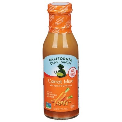 California Olive Ranch Vinaigrette Dressing Carrot Miso 6/10 OZ [UNFI #2830172] [ebt]