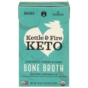 Kettle & Fire Bone Broth Coconut Curry & Lime Keto 6/16.9 OZ [UNFI #2405967] [ebt]