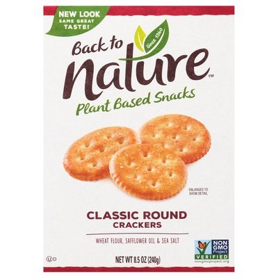 Back To Nature Crackers Classic Round 6/8.5 OZ [UNFI #1516954] [ebt]