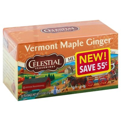 Celestial Seasonings Herbal Tea Vermont Maple Ginger Caffeine Free Bags 6/20 BAG [UNFI #2177095] [ebt]