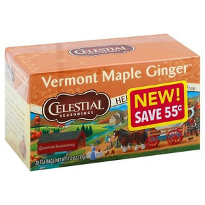 Celestial Seasonings Herbal Tea Vermont Maple Ginger Caffeine Free Bags 6/20 BAG [UNFI #2177095] [ebt]