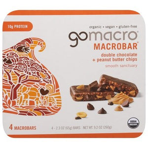 Gomacro Macrobars Double Chocolate + Peanut Butter Chips 7/4/2.3 OZ [UNFI #2662849] [ebt]