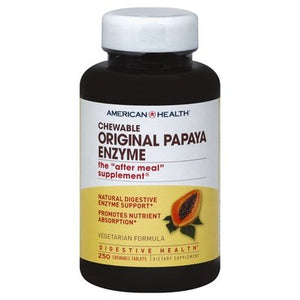 American Health Papaya Enzyme Original Chewable Tablets 250 Tab [UNFI #0472902] T