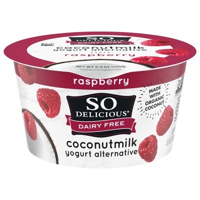 So Delicious Yogurt Alternative Coconutmilk Raspberry 12/5.3 OZ [UNFI #2316578] [ebt]