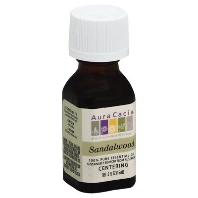 Aura Cacia Essential Oil 100% Pure Sandalwood 1/.5 OZ [UNFI #620724] T