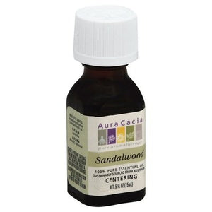 Aura Cacia Essential Oil 100% Pure Sandalwood 1/.5 OZ [UNFI #620724] T