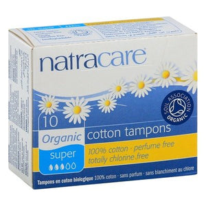 Natracare Tampons Cotton Organic Super 10 Ct [UNFI #0955161] T