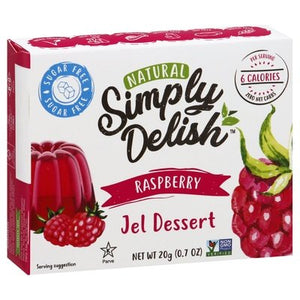 Simply Delish Jel Dessert Raspberry 6/.7 OZ [UNFI #2030278] [ebt]