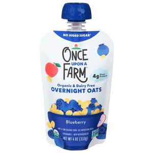 Once Upon A Farm Overnight Oats Organic & Dairy Free Blueberry 8/4 OZ [UNFI #2668069] [ebt]