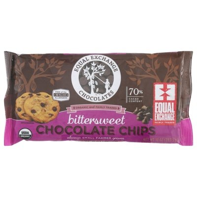 Equal Exchange Chocolate Chips Organic Bitter Sweet 12/10 OZ [UNFI #1274117] [ebt]
