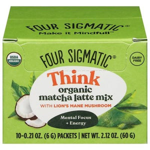 Four Sigmatic Matcha Latte Mix Organic With Lions Mane Mushroom 1/10 CT [UNFI #2564821] [ebt]