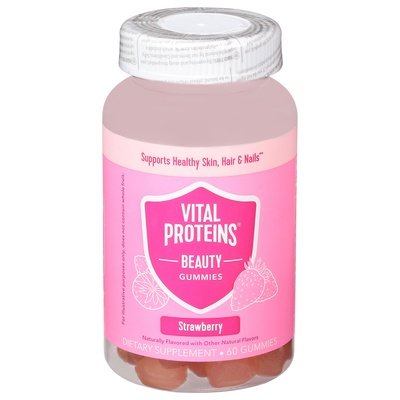 Vital Proteins Beauty Strawberry Gummies 60 CT [UNFI #2801827] T
