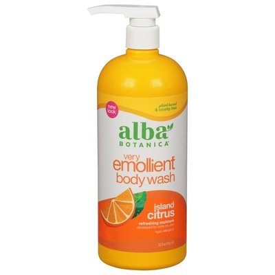 Alba Botanica Body Wash Very Emollient Island Citrus 1/32 OZ [UNFI #496521] T