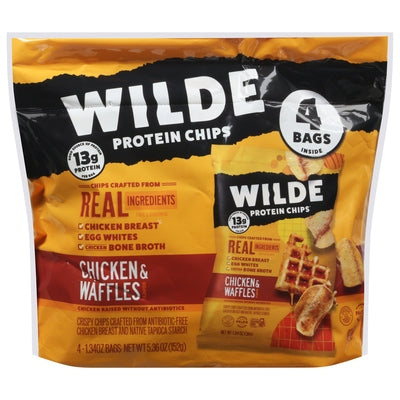 Wilde Protein Chips Chicken & Waffles Flavor 8/4/1.34 Z [UNFI #3001229 ] [ebt]
