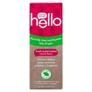 Hello Products Toothpaste Fresh Watermelon Fluoride Free 4/4.2 OZ [UNFI #2741171] T