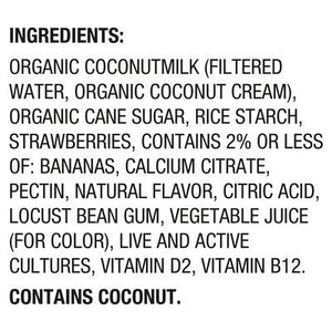 So Delicious Yogurt Alternative Coconutmilk Strawberry Banana 12/5.3 OZ [UNFI #2316586] [ebt]