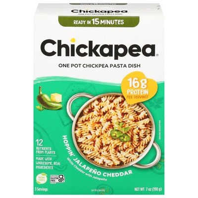 Chickapea Pasta Pasta Dish One Pot Chickpea Hoppin Jalapeno Cheddar 6/7 OZ [UNFI #2965804] [ebt]