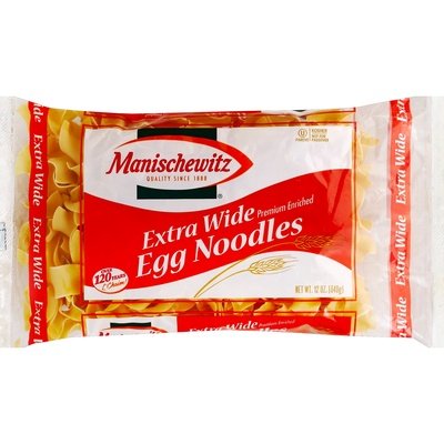 Manischewitz Egg Noodles Extra Wide 12/12 OZ [UNFI #124024] [ebt]