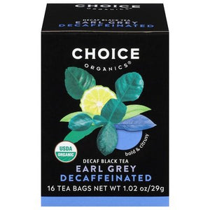 Choice Organics Black Tea Earl Grey Decaffeinated Bags 6/16 Bag [UNFI #0848796] [ebt]