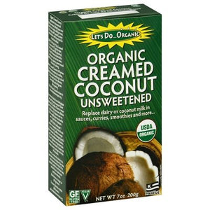 Lets Do Organic Creamed Coconut Unsweetened 6/7 OZ [UNFI #0155002] [ebt]