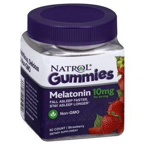 Natrol Melatonin 10 Mg Strawberry Gummies 1/60 CT [UNFI-CARLISLE #3066610]