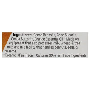 Theo Chocolate Dark Chocolate Organic Orange 70% 12/3 OZ [UNFI #677781] [ebt] T