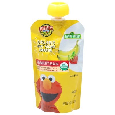 Earths Best Fruit Yogurt Smoothie Strawberry Banana 12/4.2 OZ [UNFI #0636472] [ebt]